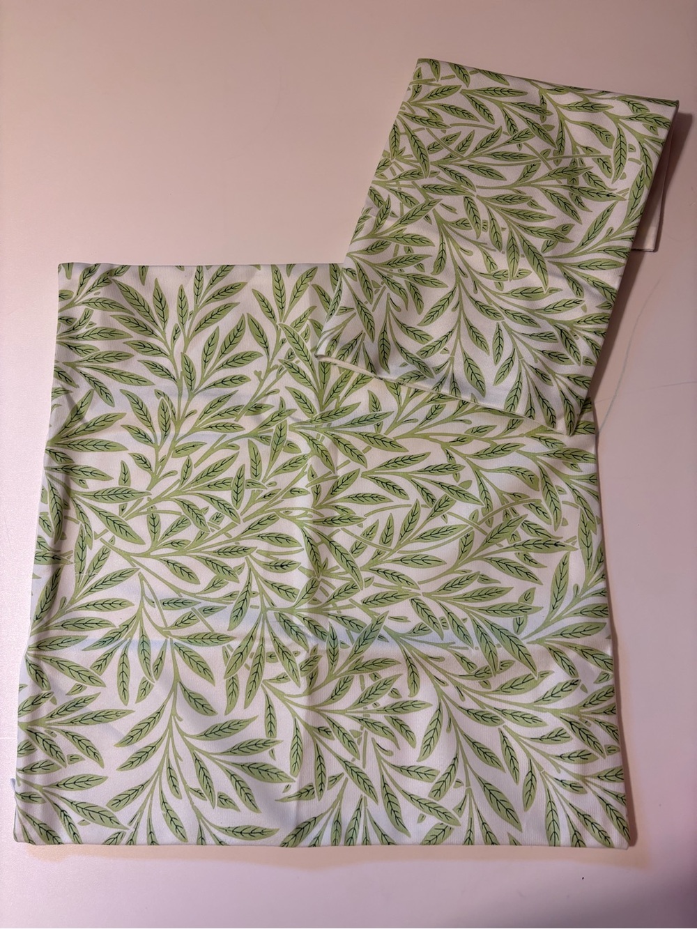 Green Leaf Print Cotton Fabric Pillow covers